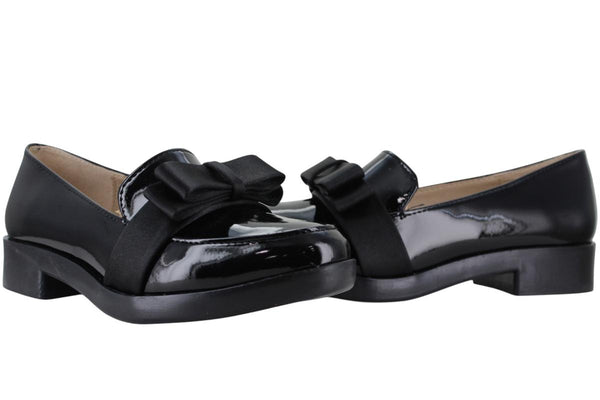 MARIA ITZEL MOCASIN FLAT MODA FORMAL CHAROL MOÑO MUJER 96098