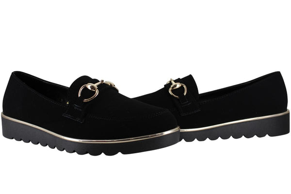 MAXIM MOCASIN FLAT MODA VESTIR ELEGANTE HEBILLA MUJER 96110