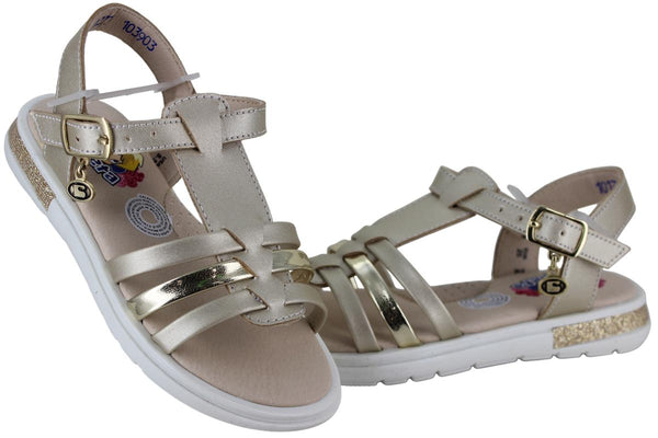 COQUETA SANDALIA HUARACHE CASUAL BRILLOS HEBILLA NIÑA 96212
