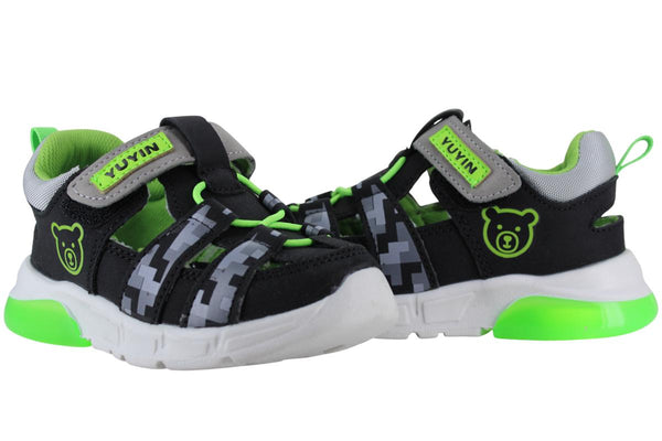 YUYIN SANDALIA HUARACHE CERRADO LUCES CONTACTEL NIÑO 96251