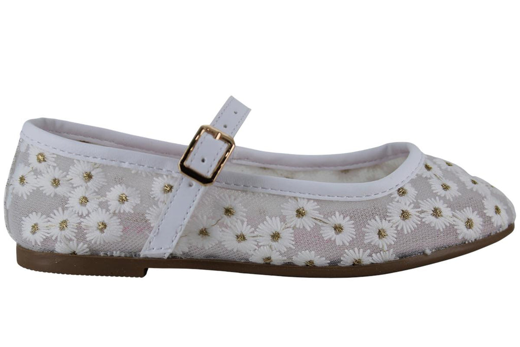 VAVITO ZAPATO BALERINA MALLA ENCAJE MARGARITAS NIÑA 96273