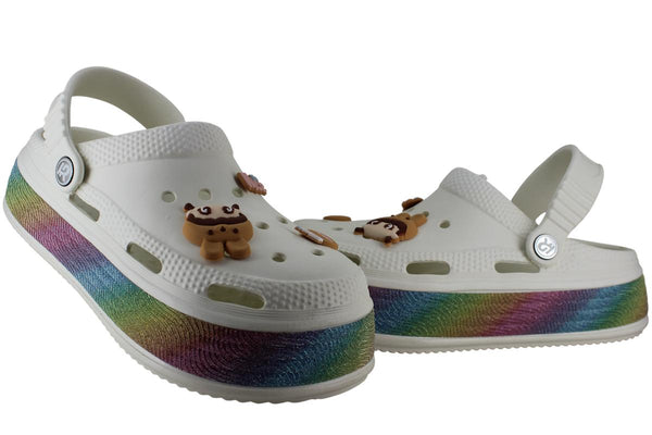 EVA MODA SANDALIA LIGERO CLOGS PIN PLAYA CONFORT MUJER 96475
