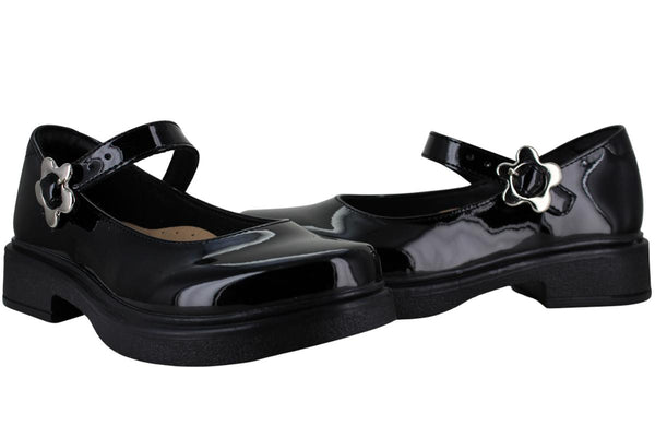YUYIN ZAPATO BALERINA MODA ESCOLAR CHAROL HEBILLA NIÑA 96764