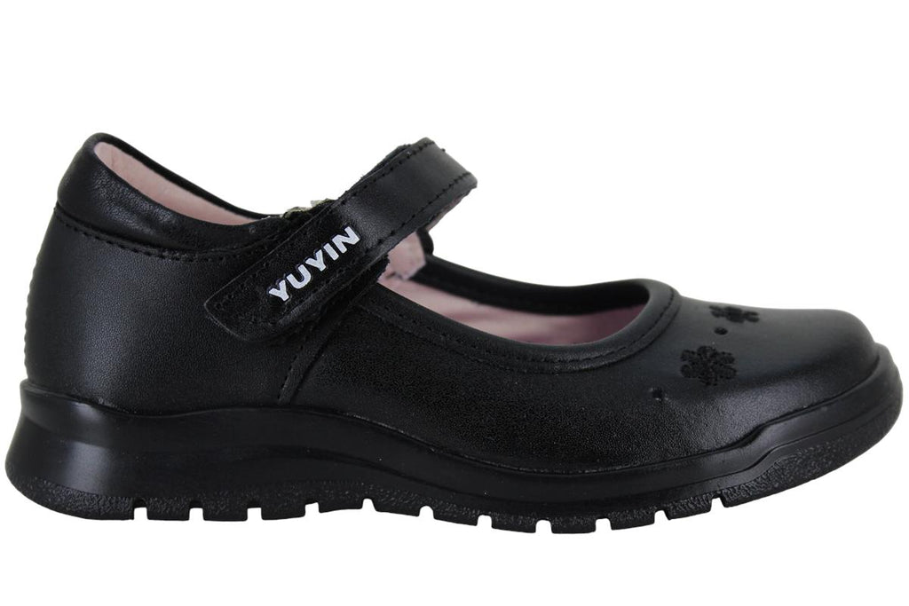 YUYIN ZAPATO BALERINA ESCOLAR FORMAL PIEL BROCHE NIÑA 96765