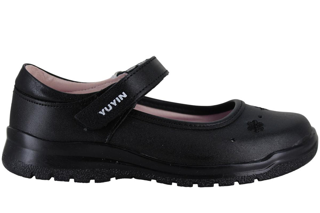 YUYIN ZAPATO BALERINA ESCOLAR FORMAL PIEL BROCHE NIÑA 96785