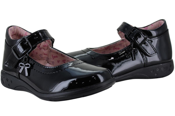 BAMBINO ZAPATO BALERINA MODA ESCOLAR MOÑO CHAROL NIÑA 96795