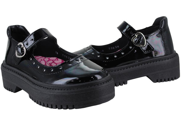 BLASITO ZAPATO MODA ESCOLAR FORMAL CHAROL HEBILLA NIÑA 96877