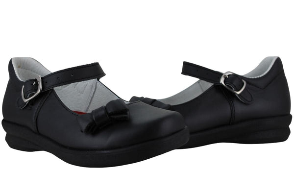 BRIBON ZAPATO ESCOLAR FORMAL PIEL MOÑO HEBILLA NIÑA 96897