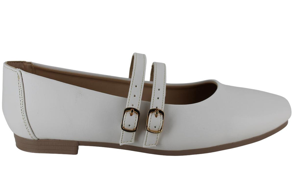 LADY ONE ZAPATO BALERINA CASUAL MODA 2 HEBILLAS MUJER 97492